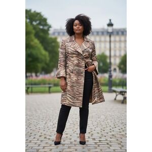 ✨ Vintage Betsey Johnson Statement Coat – Rhinestone Buttons ✨ Size 8 -RARE!!